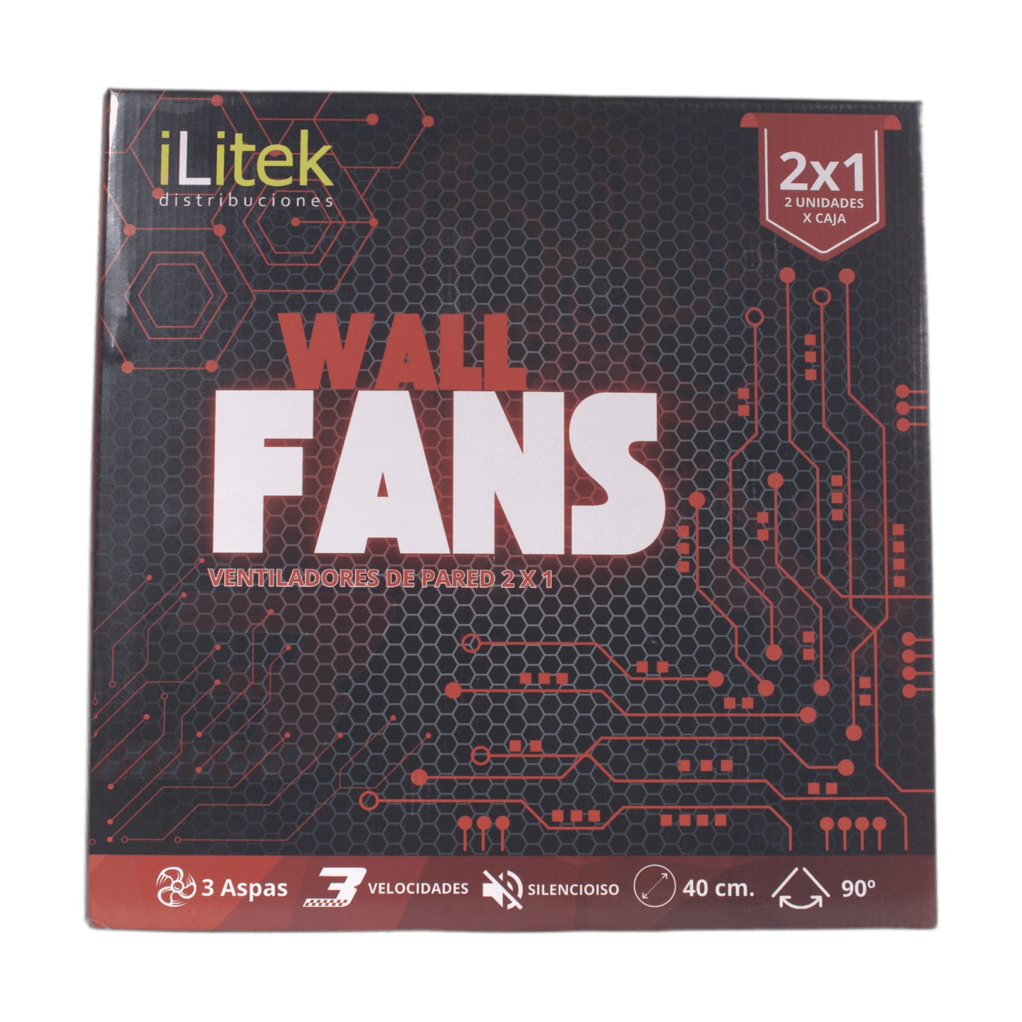 MJ3 40 cm Plastic Wall Fan — pack of 2 4