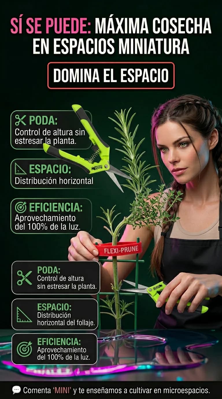 Podas y LST sin miedo: Técnicas de bajo estrés para aumentar la producción en espacios reducidos